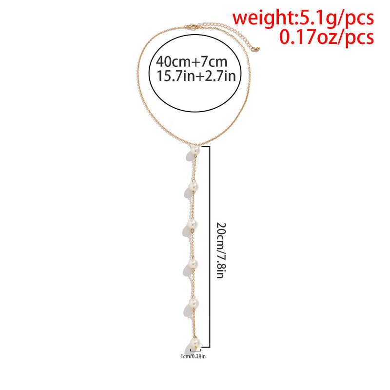 Sexy Chest Chain Bikini Pearl Necklace