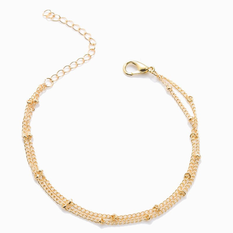 Layered Beads Chain Bracelet