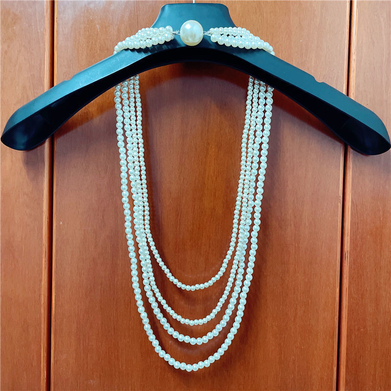 Multi Layer Pearl Women Design Wholesales Luxury Large Pearl Jewelry