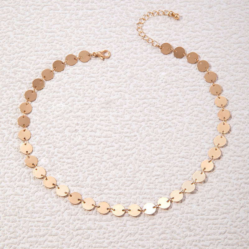 Dainty Coin Chain Chokers Necklace