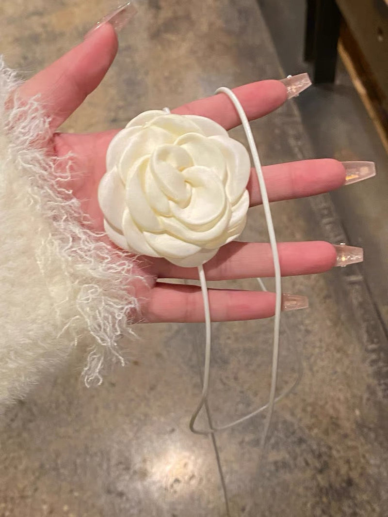 Creative Handmade Rose Flower Necklaces Long Wax Rope