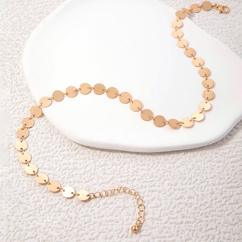 Dainty Coin Chain Chokers Necklace