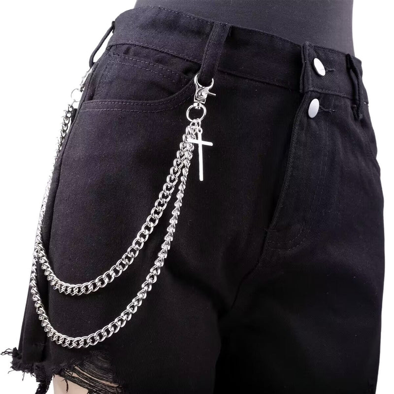 Punk Jewelry Hip Hop Double Layer Metal Body Chains