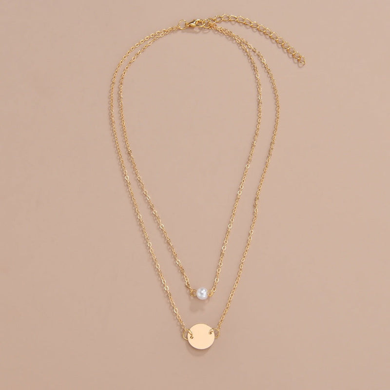 Women Imitation Pearl Chain Necklace