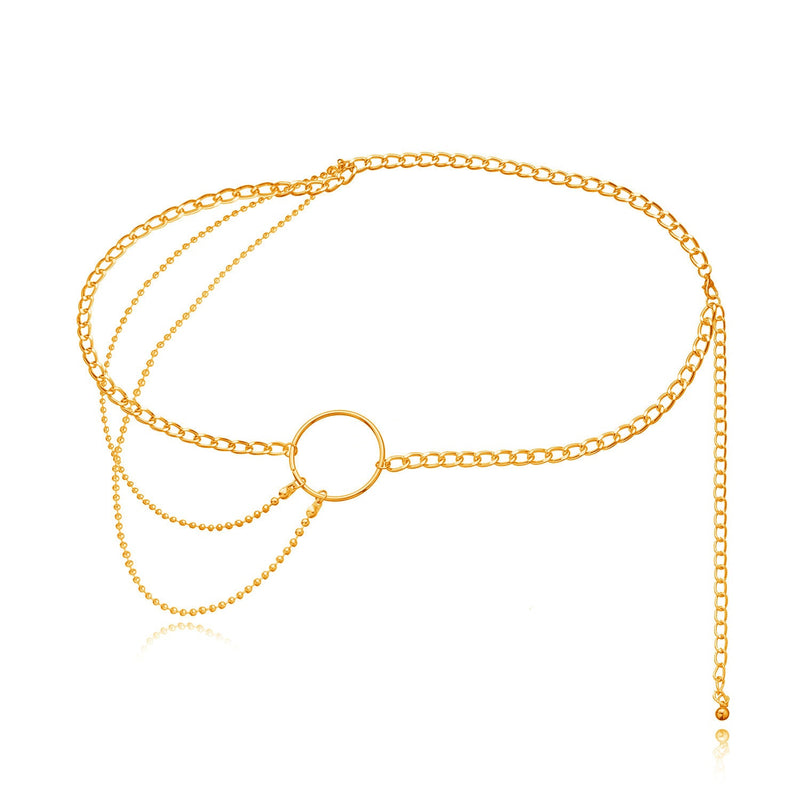 Hip Hop Punk Jewelry Retro Double Layer Metal Trouser Chain Waist Chain