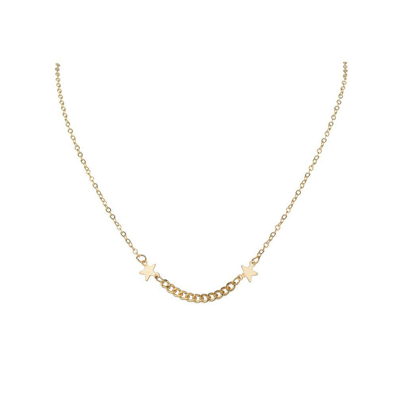 Stars Pendant with Chain Choker Necklace