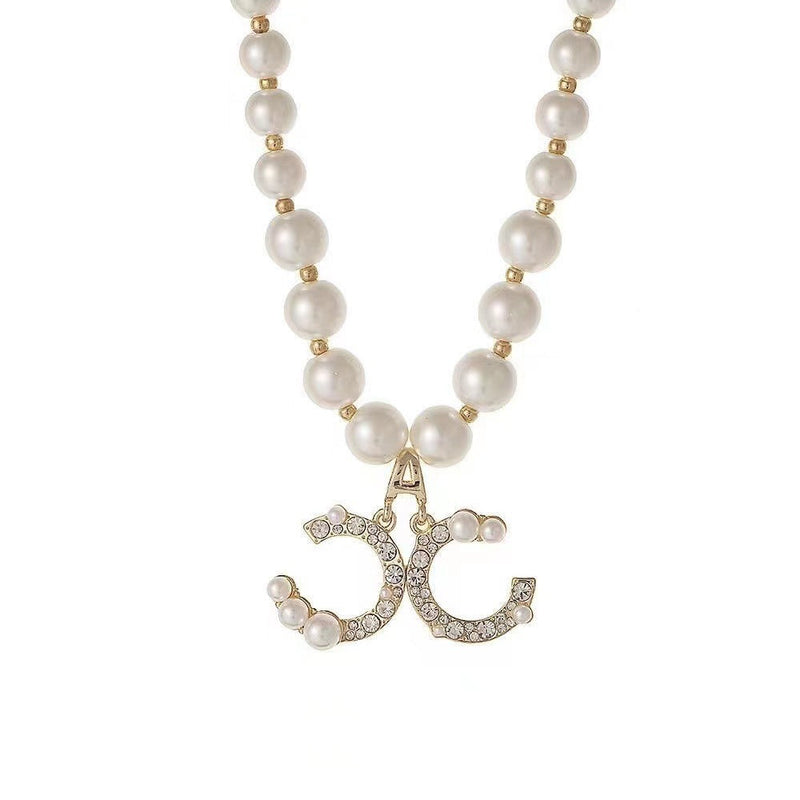 Elegant Women Wedding Pearl Pendant Earrings Necklace Sets