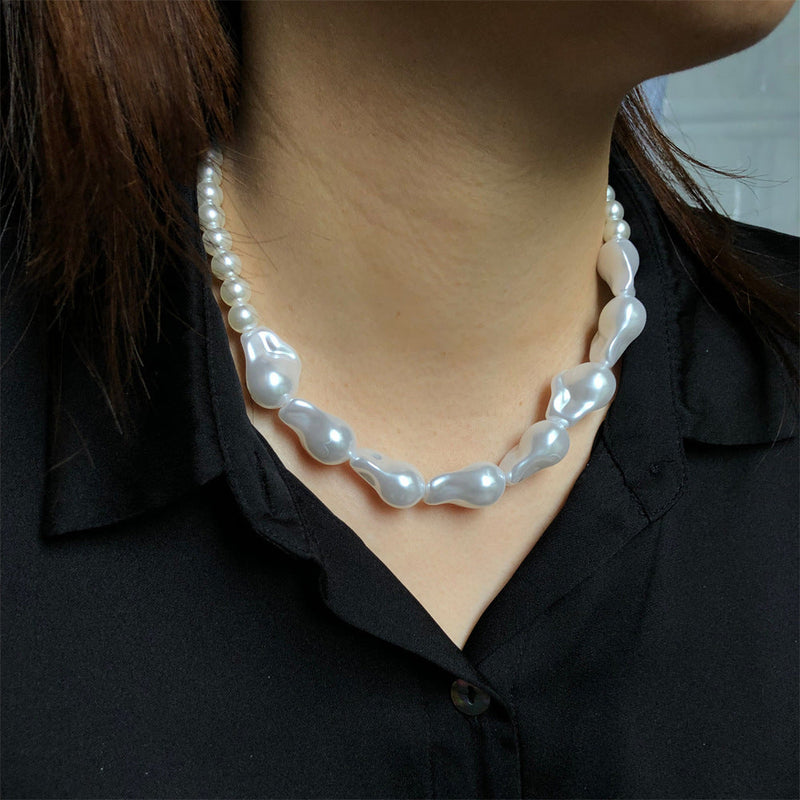 Baroque Pearl Necklace Women's Neck Choker Collarbone Chain Accessories
