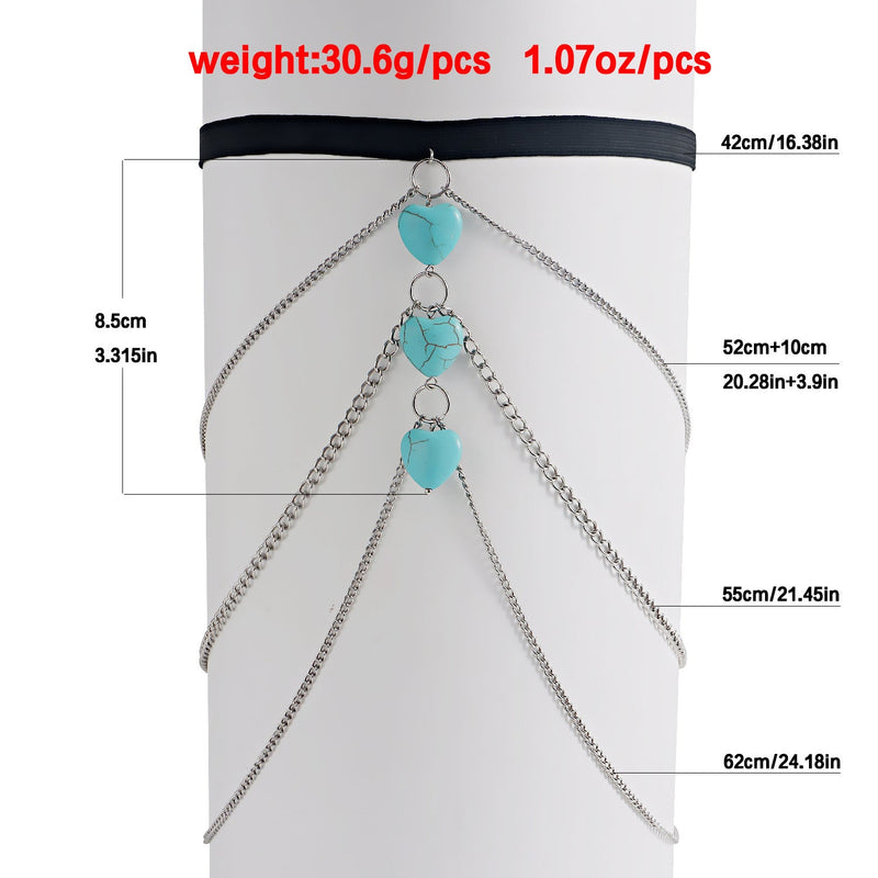 Turquoise Leg Chain Anklets Jewelry