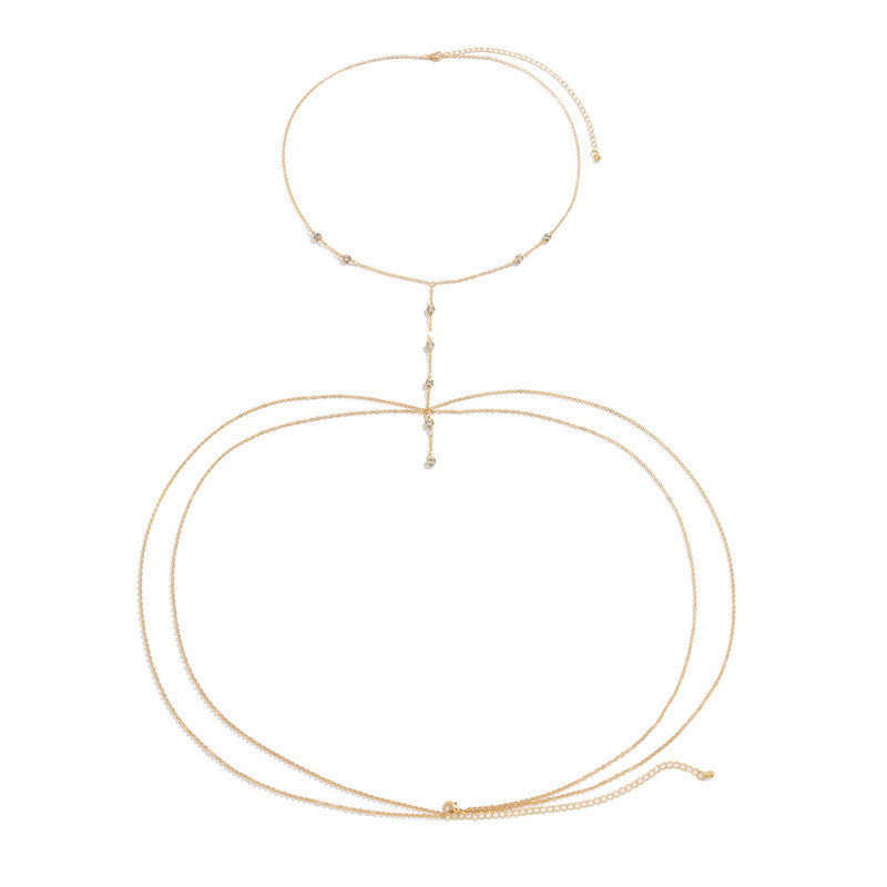 Sexy Cross Chest Chain Beach Casual Full Body Chain