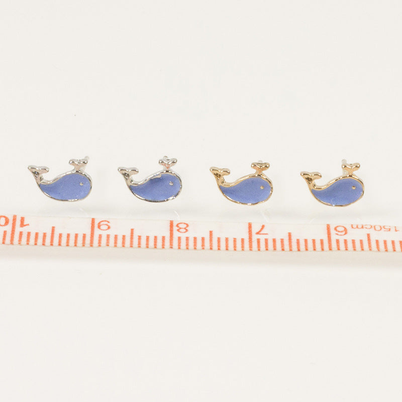 Cute Dolphin Small Stud Earrings
