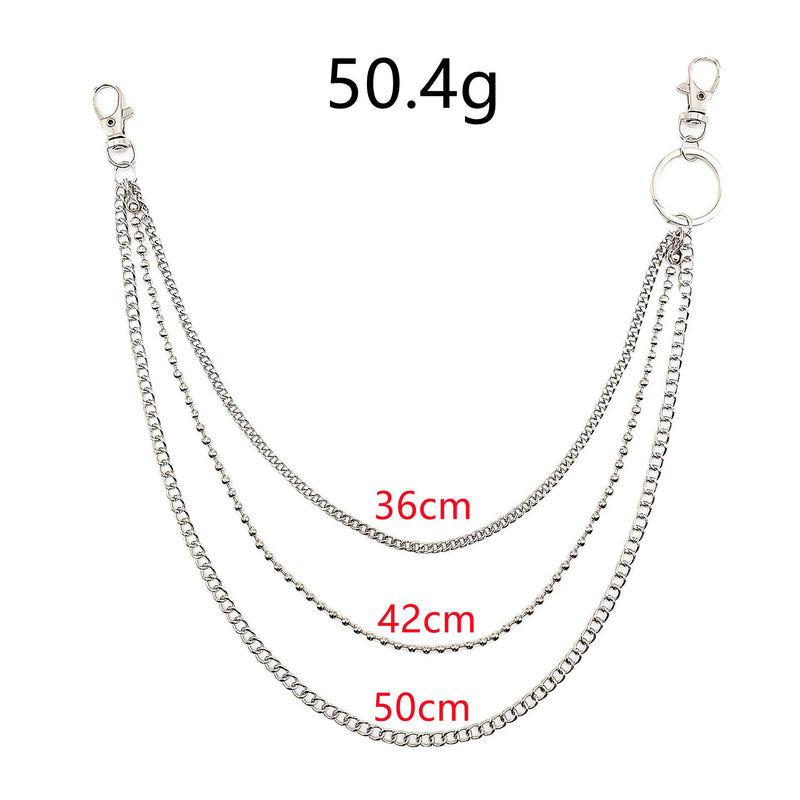 Multi-layer Beaded Wallet Pants Belt Chains