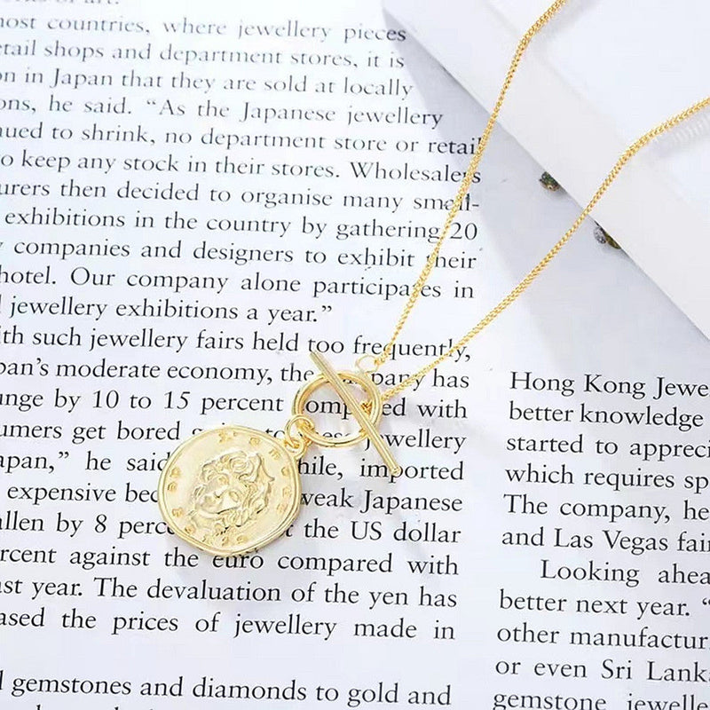 Long Sweater Chain OT Buckle Necklace