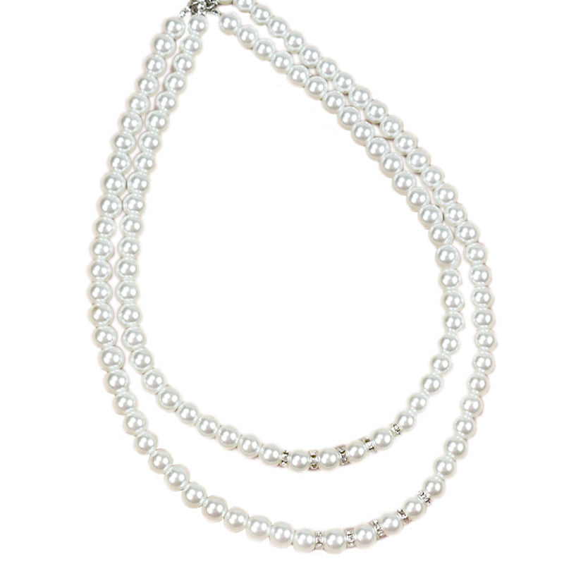 Costume Jewelry Long Faux Pearls Necklace