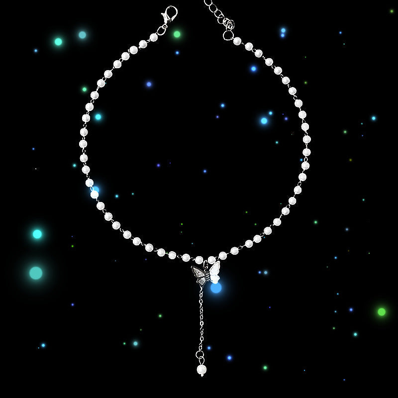 Pearl Butterfly Necklace for Women