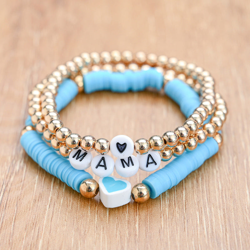 Bohemian Beaded Stretch Bracelets Colors Clay Beads