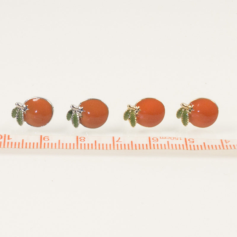 Orange Cartoon Fruit Stud Earring