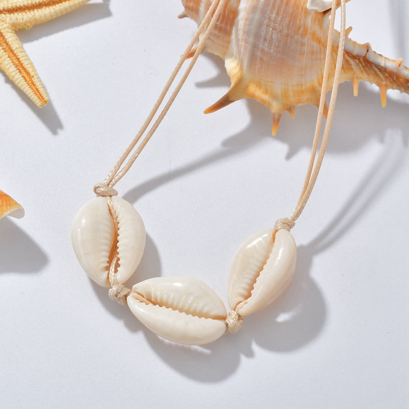 Beach Bohemia Natural Cowrie Seashell Jewelry