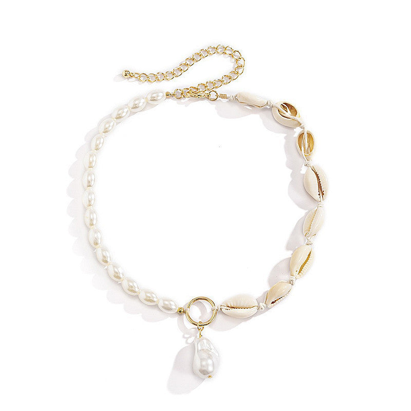 Summer Shell Pearl Necklace for Women