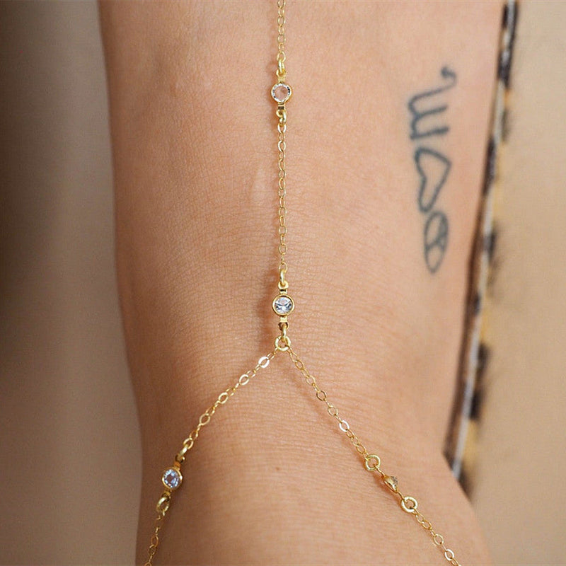Anklet Round CZ Stone Summer Foot Bracelet