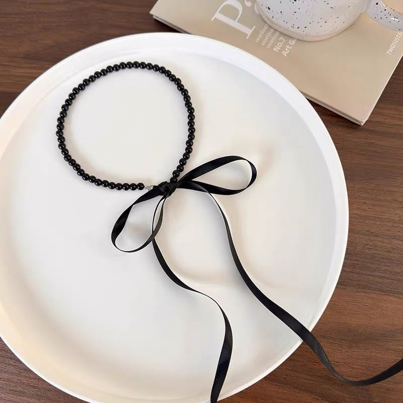 Elegant White Imitation Pearl Choker Necklace Women