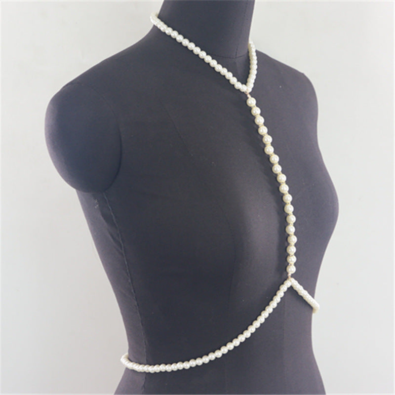 Women sexy pearl body Chain