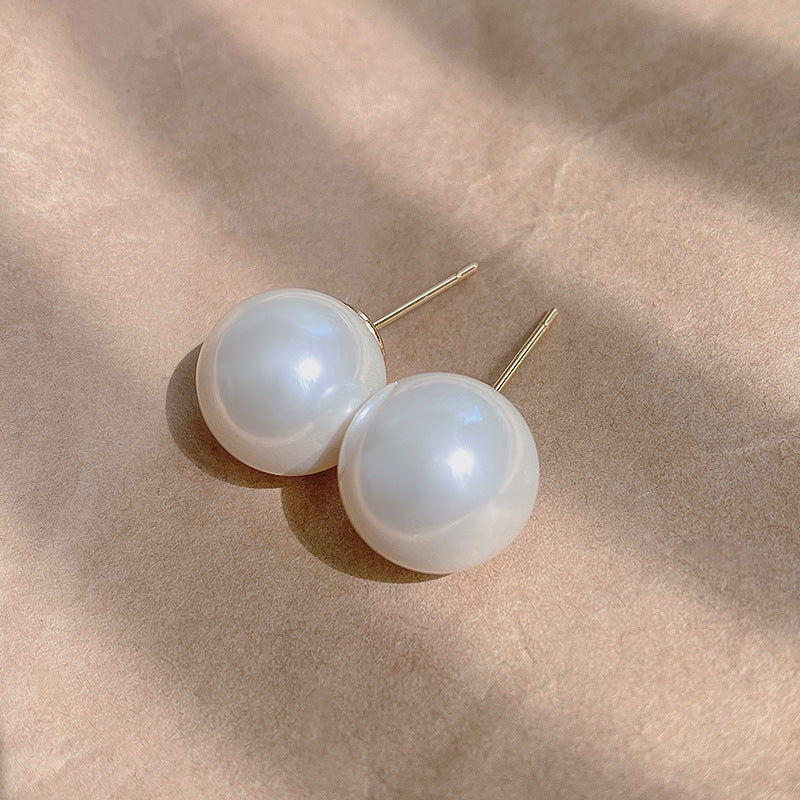 Colorful Mermaid Color Round Pearl Earrings