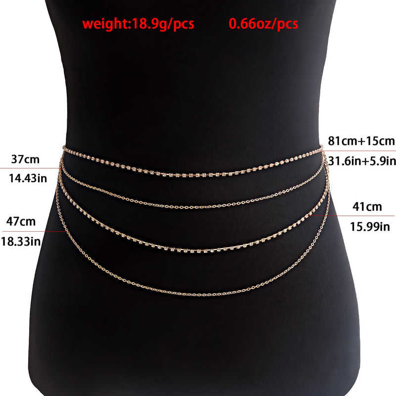 Tennis Body Waist Belly Chains for Women