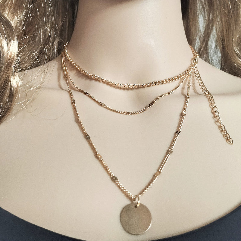 Sweater Chain Three-layer Women's Multi-layer Necklace