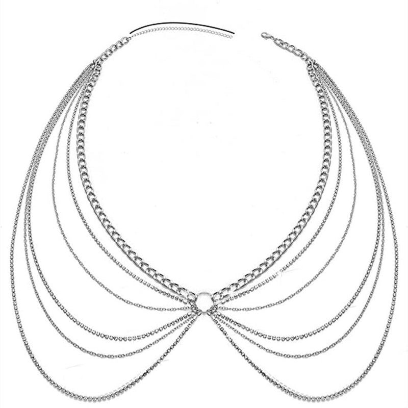 Sexy Waist Chain Belt Layered Rhinestone Belly Body Chain