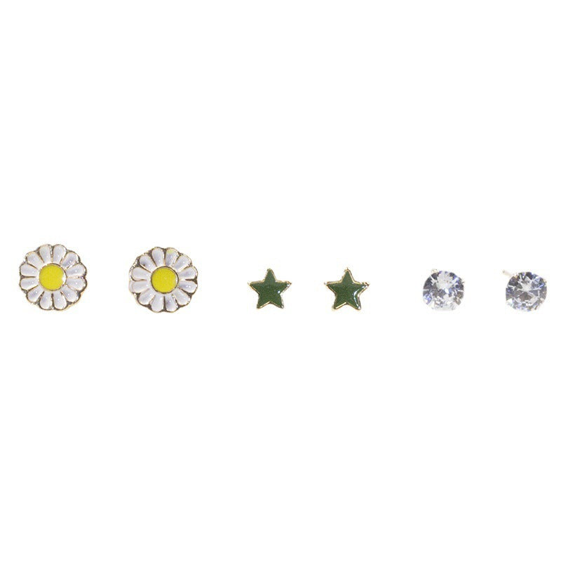 Little Daisy Star Stud Earrings Set