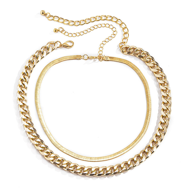 Multilayer Layered Snake Chain Necklace