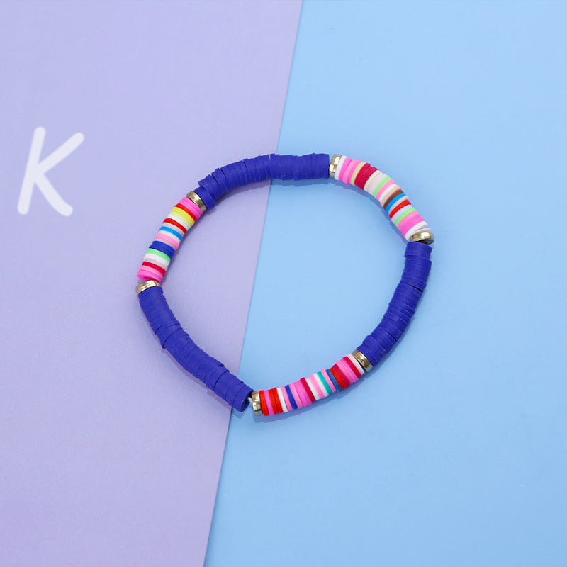 Polymer Clay Beads Bracelet Multicolor