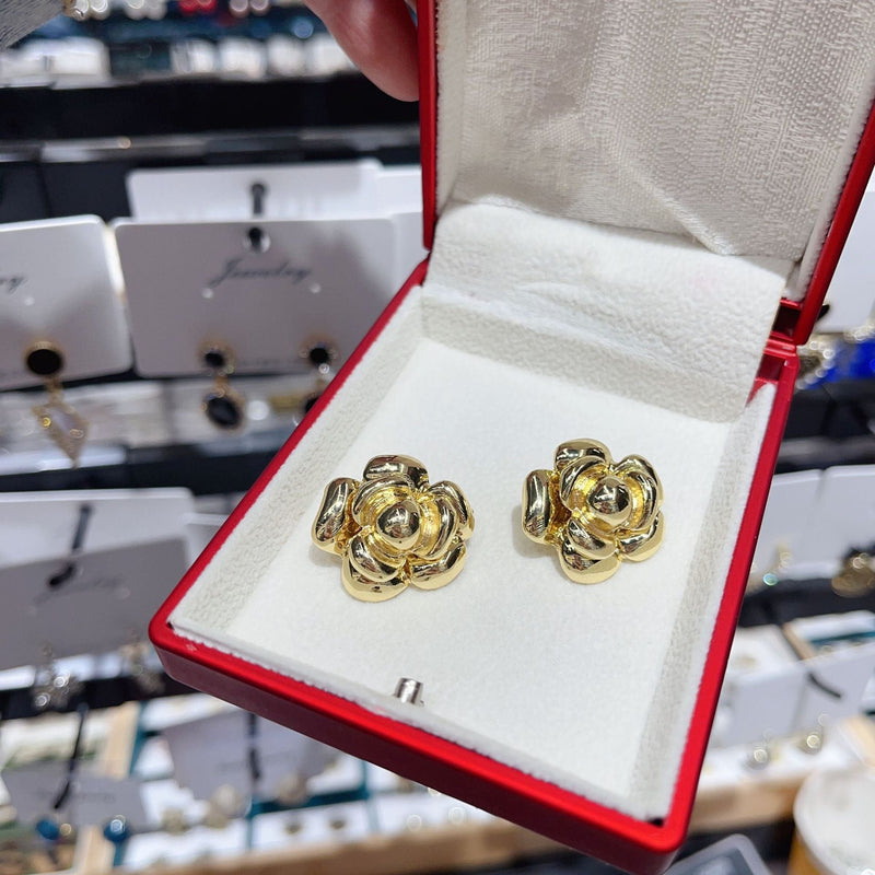 Retro Flower Statement Earrings