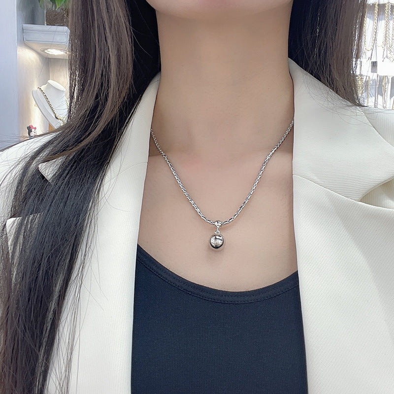 Volleyball Metal Ball Pendant Women Necklace