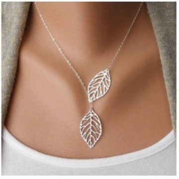 Two Leaves Leaf Necklaces