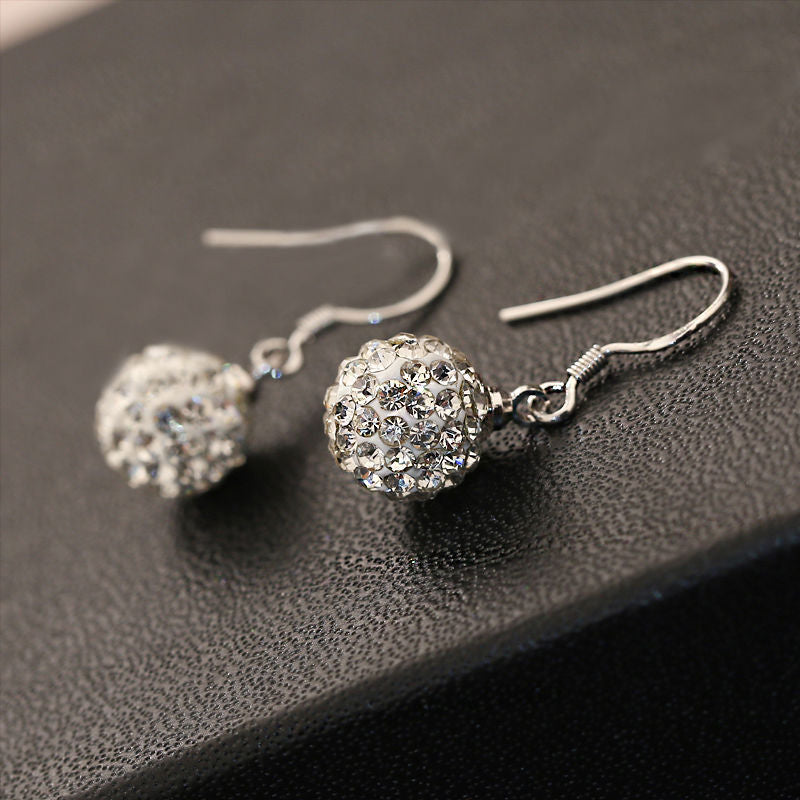 Dangle Crystal Rhinestone Ball Earring
