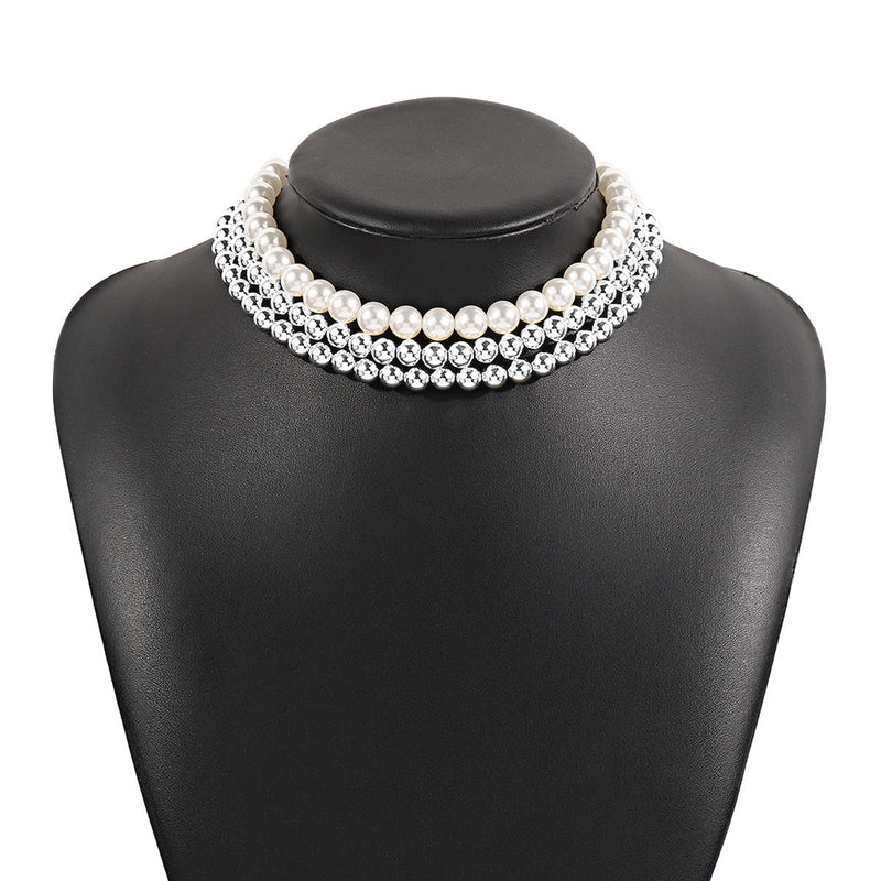 Imitation Pearl Multi-layer Necklace for Women