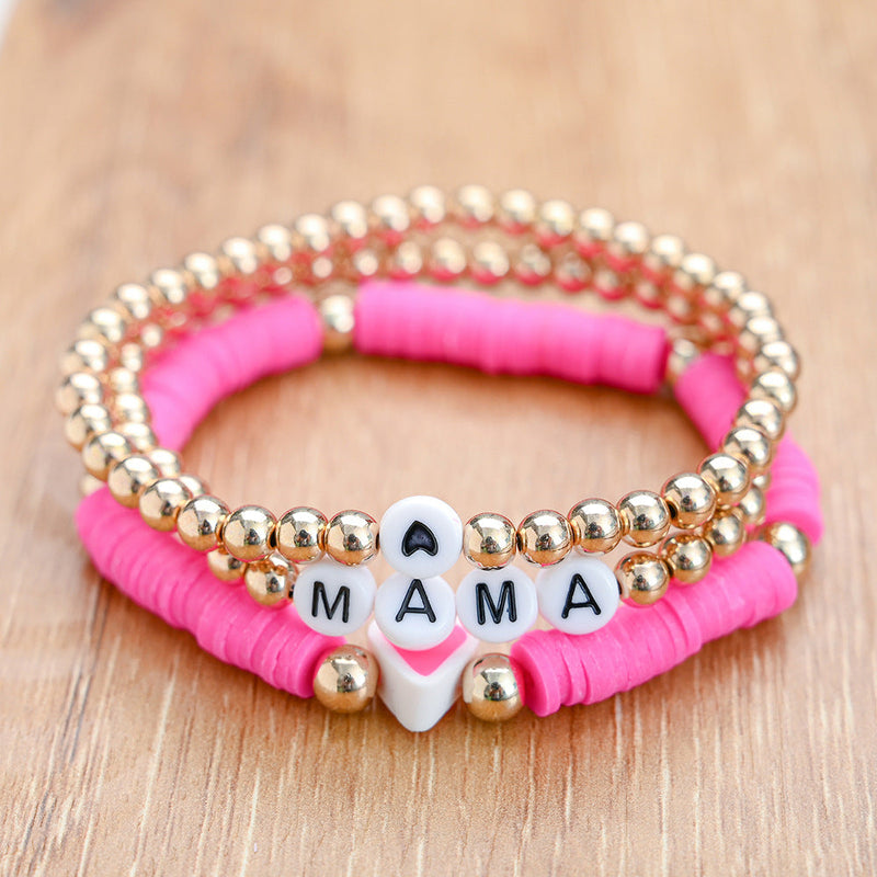 Bohemian Beaded Stretch Bracelets Colors Clay Beads