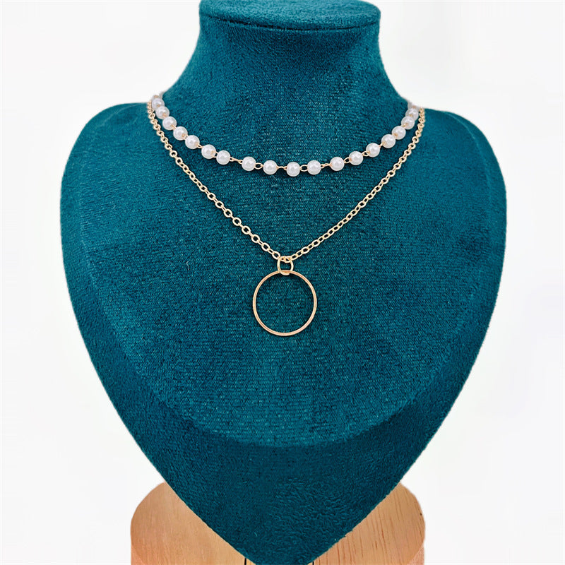 Multi-layer Pearl Chain Boho Charm Necklaces