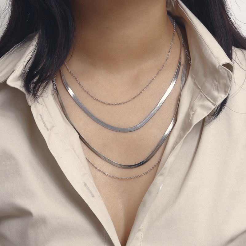 Multi Layer Dainty Chain Choker Necklace