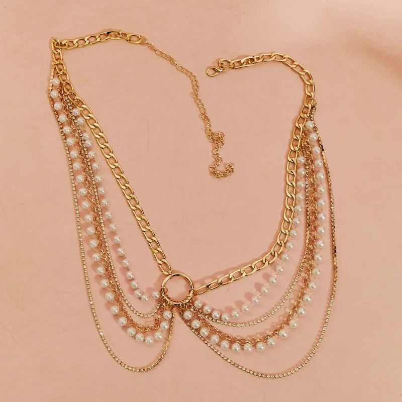 Elegant Belly Chain Pearl Waist Chain Sexy Waist Belt Body Chain