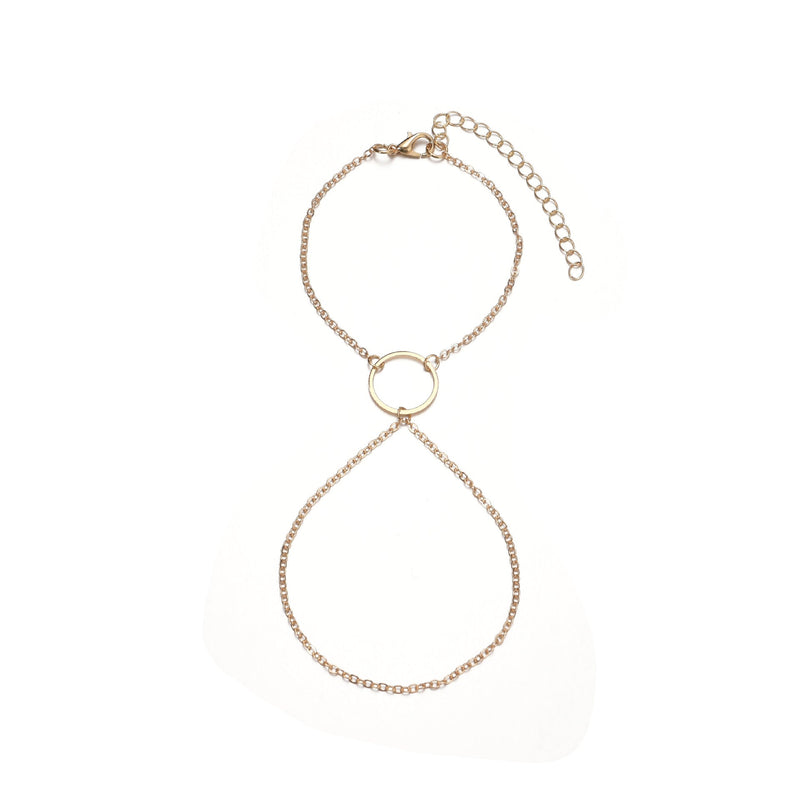 Round Classic Circle Cutout Chain Bracelet