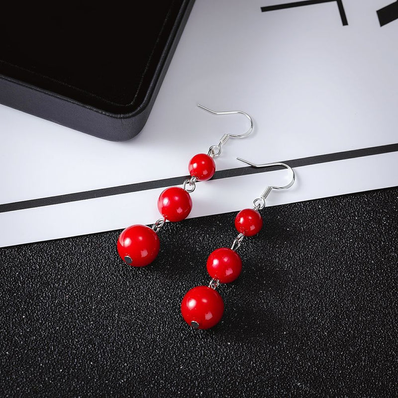 Pearl Beaded Hook Earrings for Women