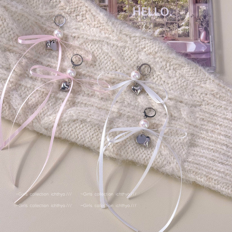 Ribbon Bow Drop Earrings