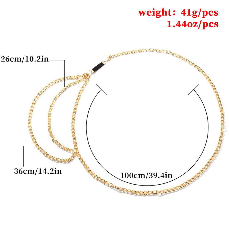 Multi-layer Exaggerated Body Chain Layer Waist Chain Belt