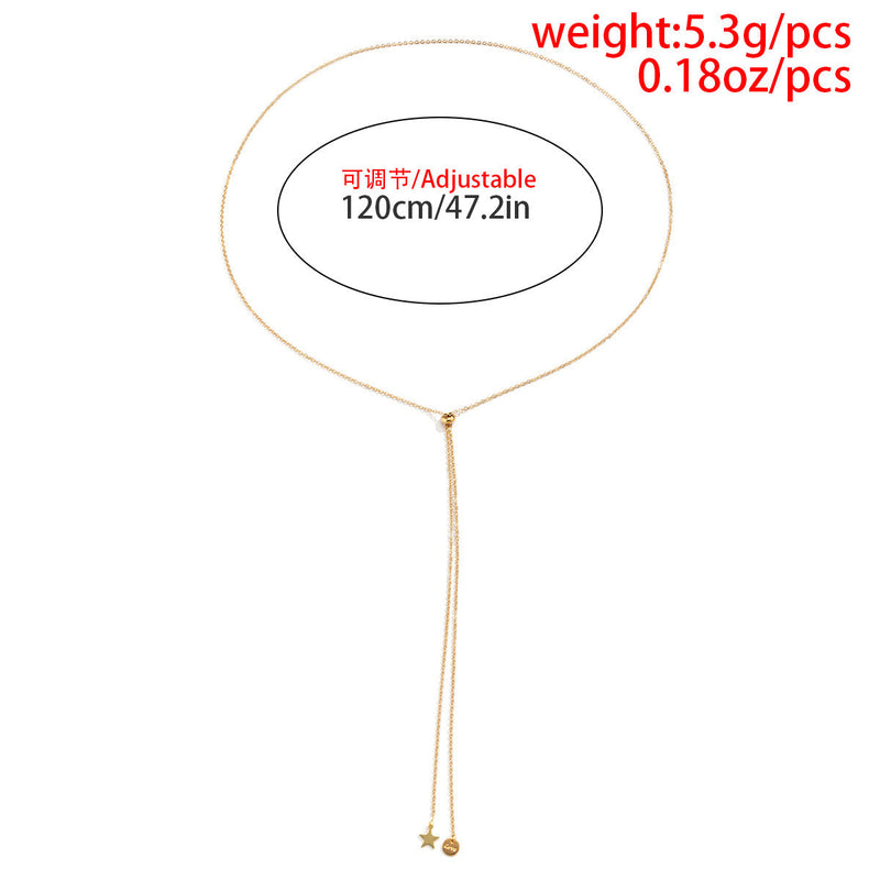 Tassel Waist Chain Geometric Star Pendant Body Chain Jewelry