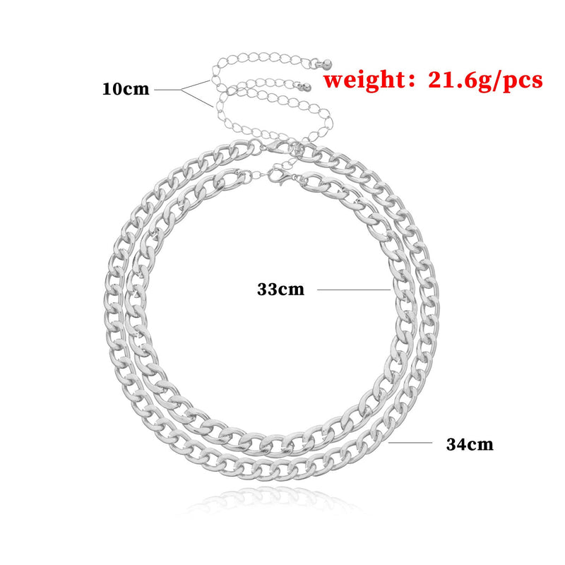 Cuban Chain Necklace Chunky Aluminium Chain