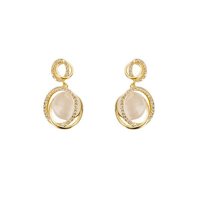 Romantic Opal Stone Earrings