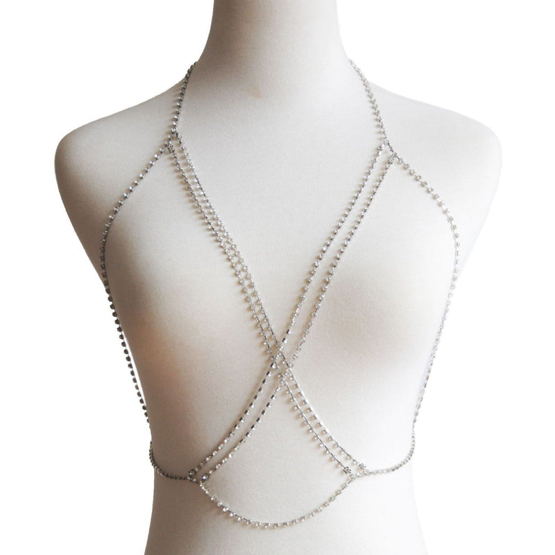 Sexy Bohemian Beach Necklace With Multi-tiered Cross Body Chain